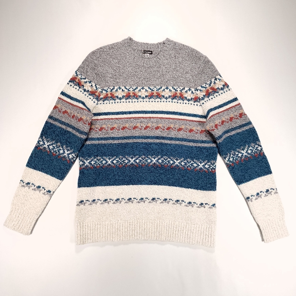 Smartwool Men's Crewneck Sweater - Gray, Blue, Red